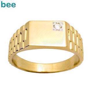 Model 24637, fingerring blank fra Bee Jewelry i 9 kt guld